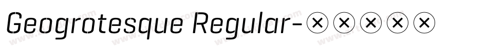 Geogrotesque Regular字体转换